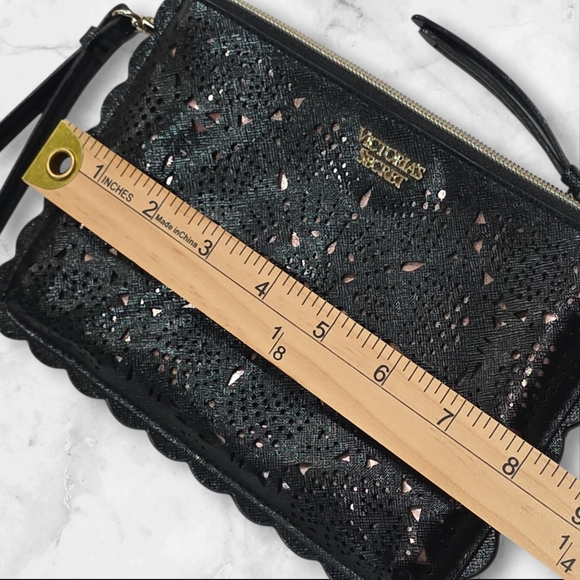 Victoria's Secret Black and Pink Wristlet Clutch- B83 - Picture 5 of 6